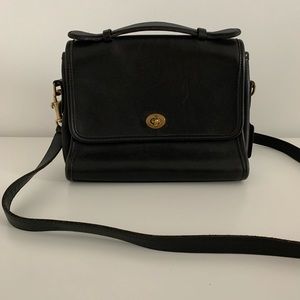 Vintage Coach Crossbody Leather Satchel
